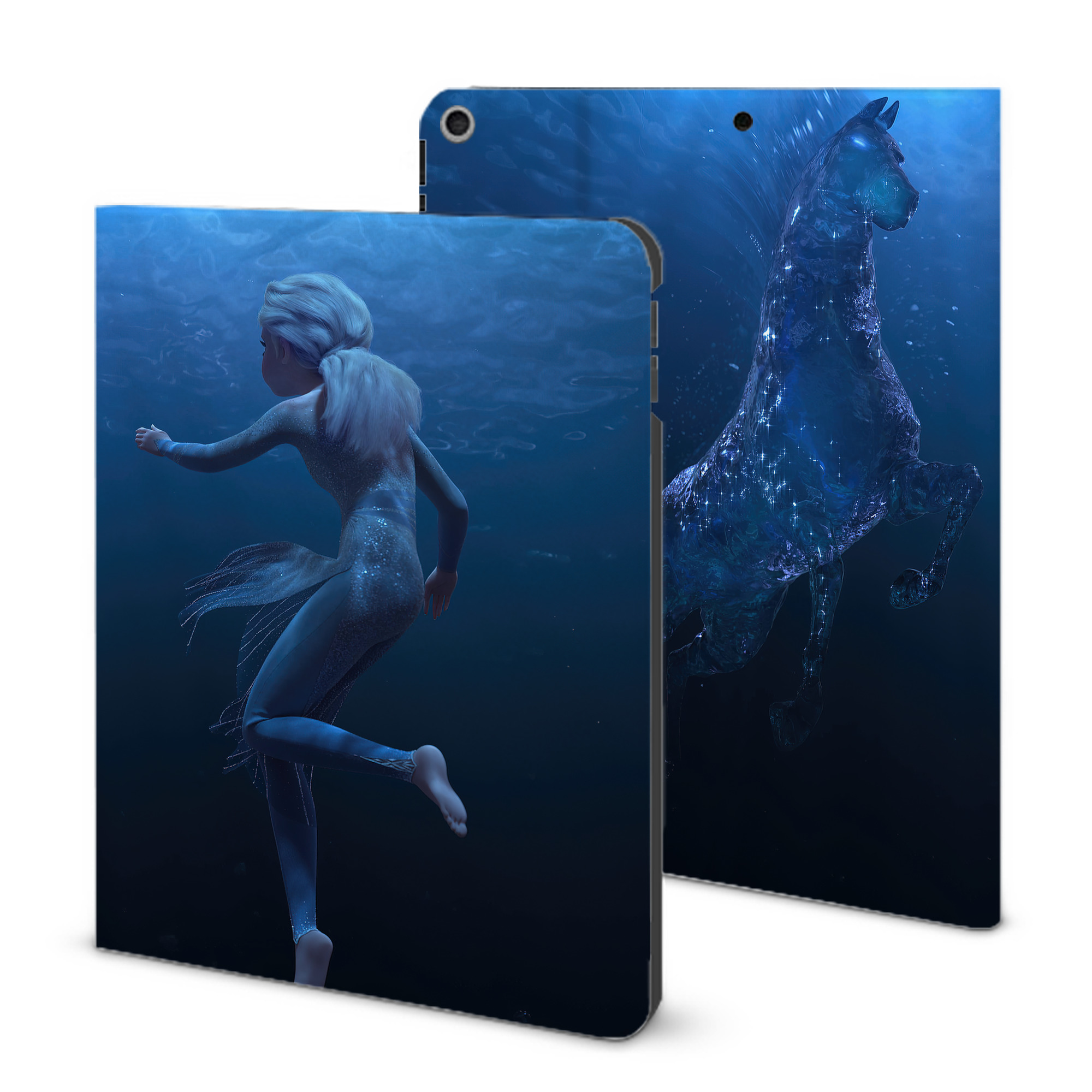 （画像用） アナと雪の女王 アンナ エルサ Frozen Anna Elsa IPad ケース ブック型 PUレザー TPU 耐衝撃 軽量 薄型 ペン収納なし 全面保護 IPad 各モデル対応